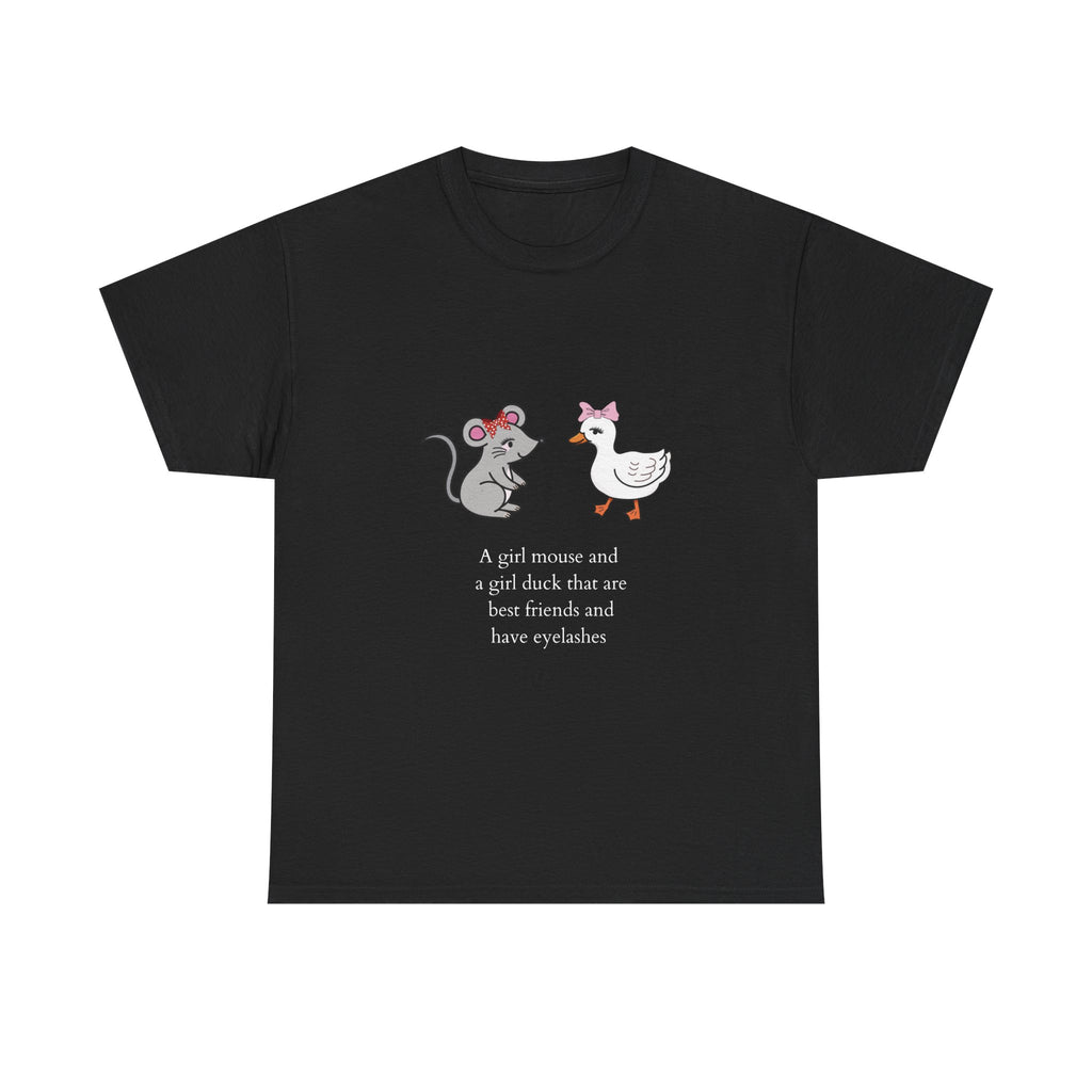 Girl Mouse & Girl Duck Tee - Black