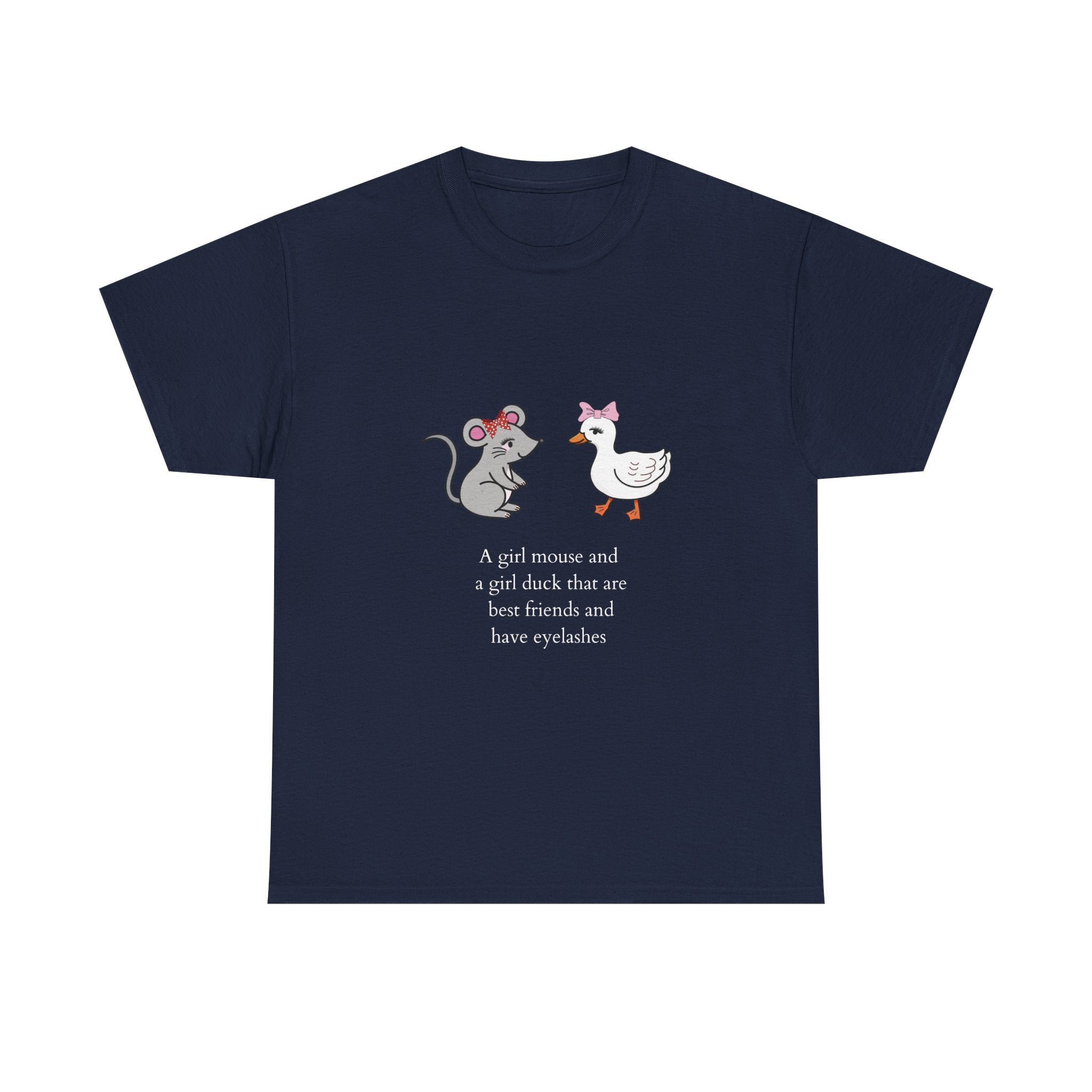 Girl Mouse & Girl Duck Tee - Black
