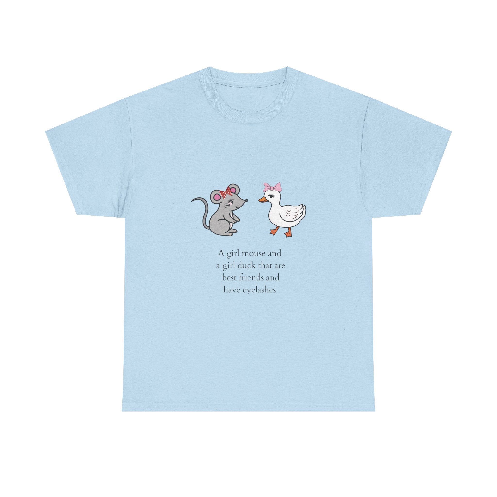 Girl Mouse & Girl Duck Tee - Black