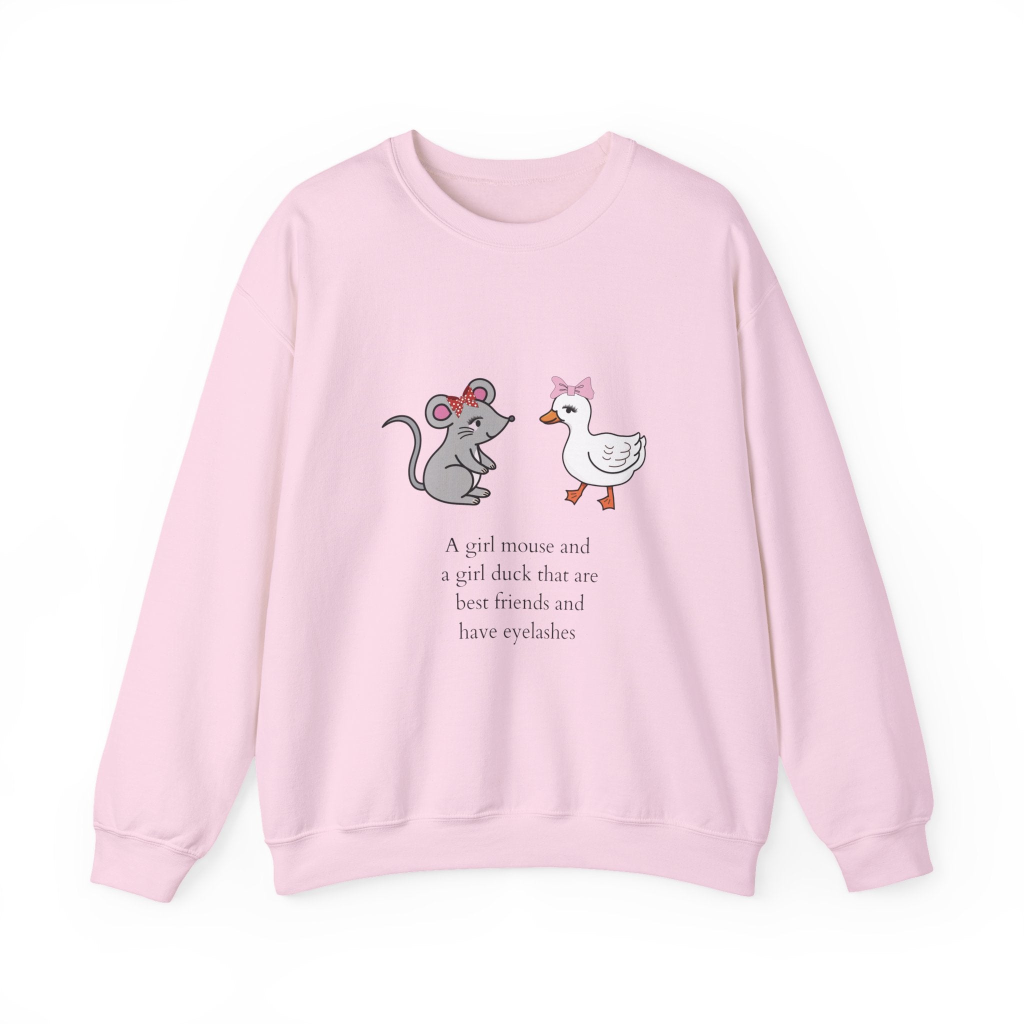 Girl Mouse & Girl Duck Crewneck Sweatshirt