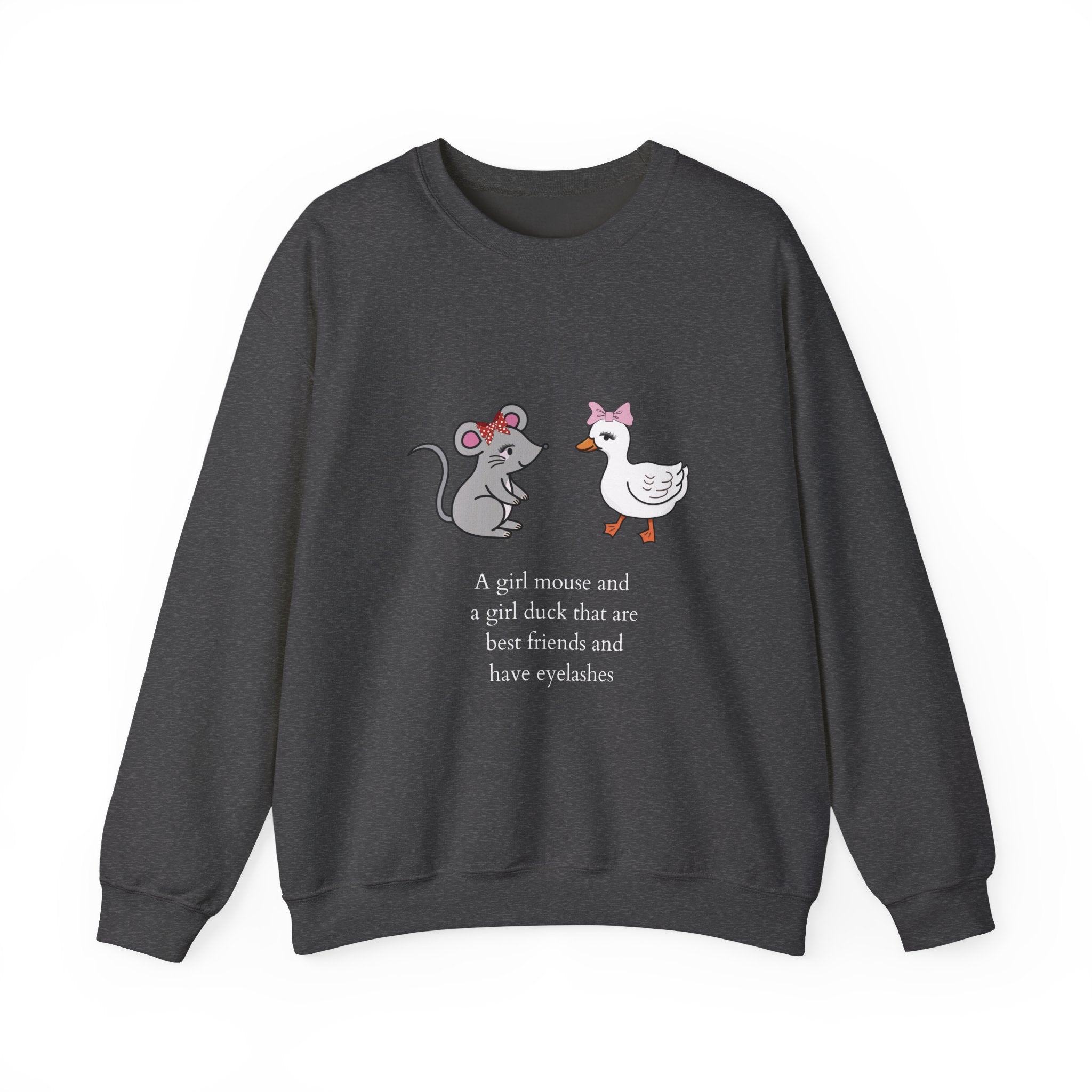 Girl Mouse & Girl Duck Crewneck Sweatshirt