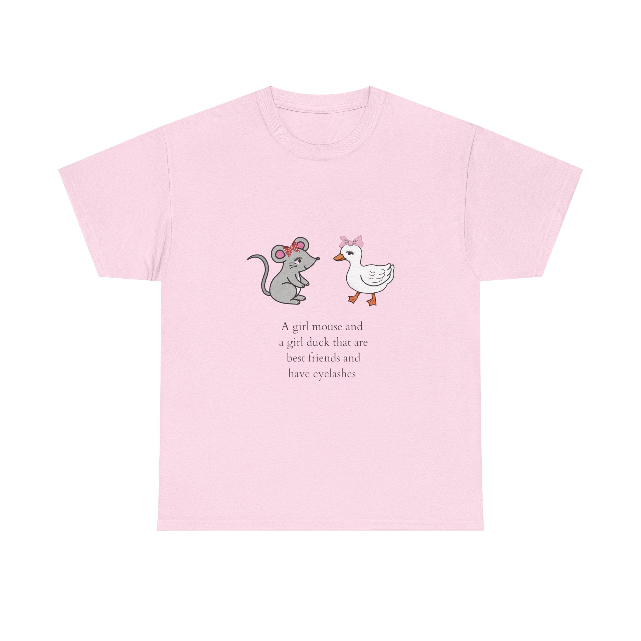 Girl Mouse & Girl Duck Tee - Black