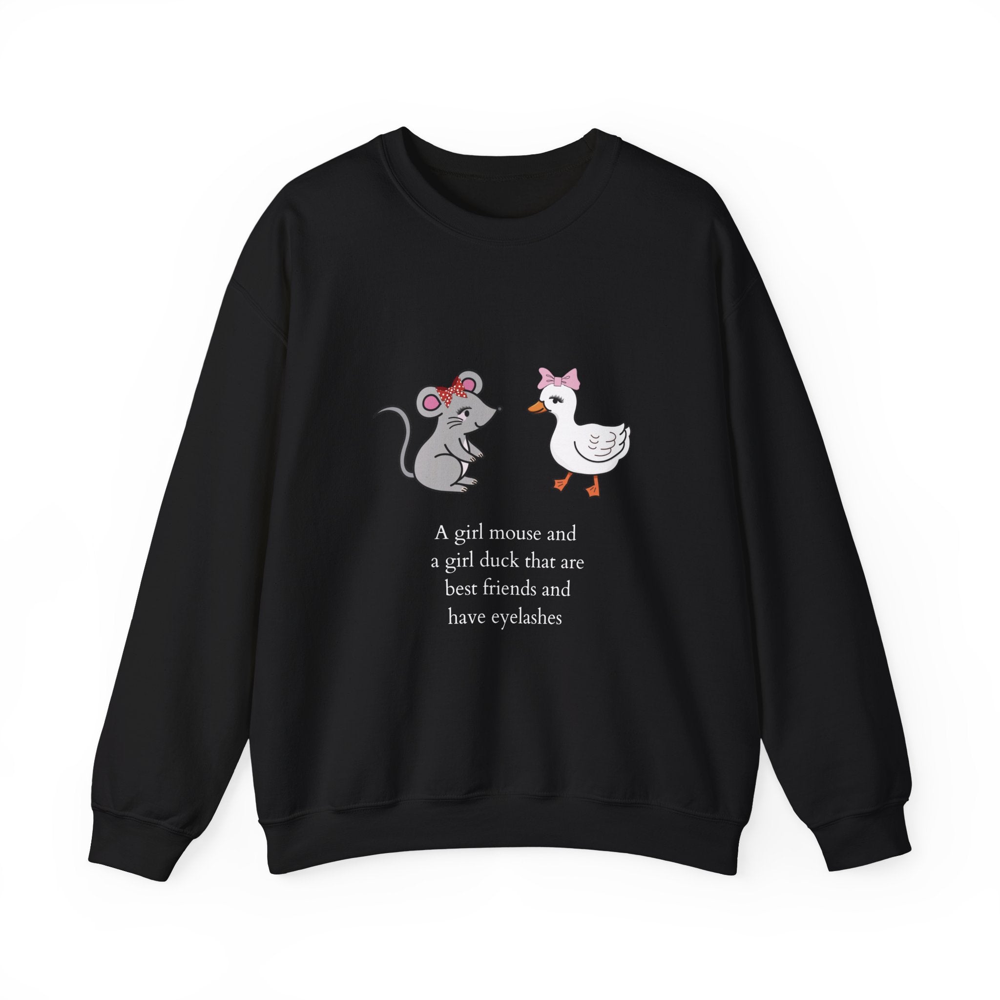 Girl Mouse & Girl Duck Crewneck Sweatshirt