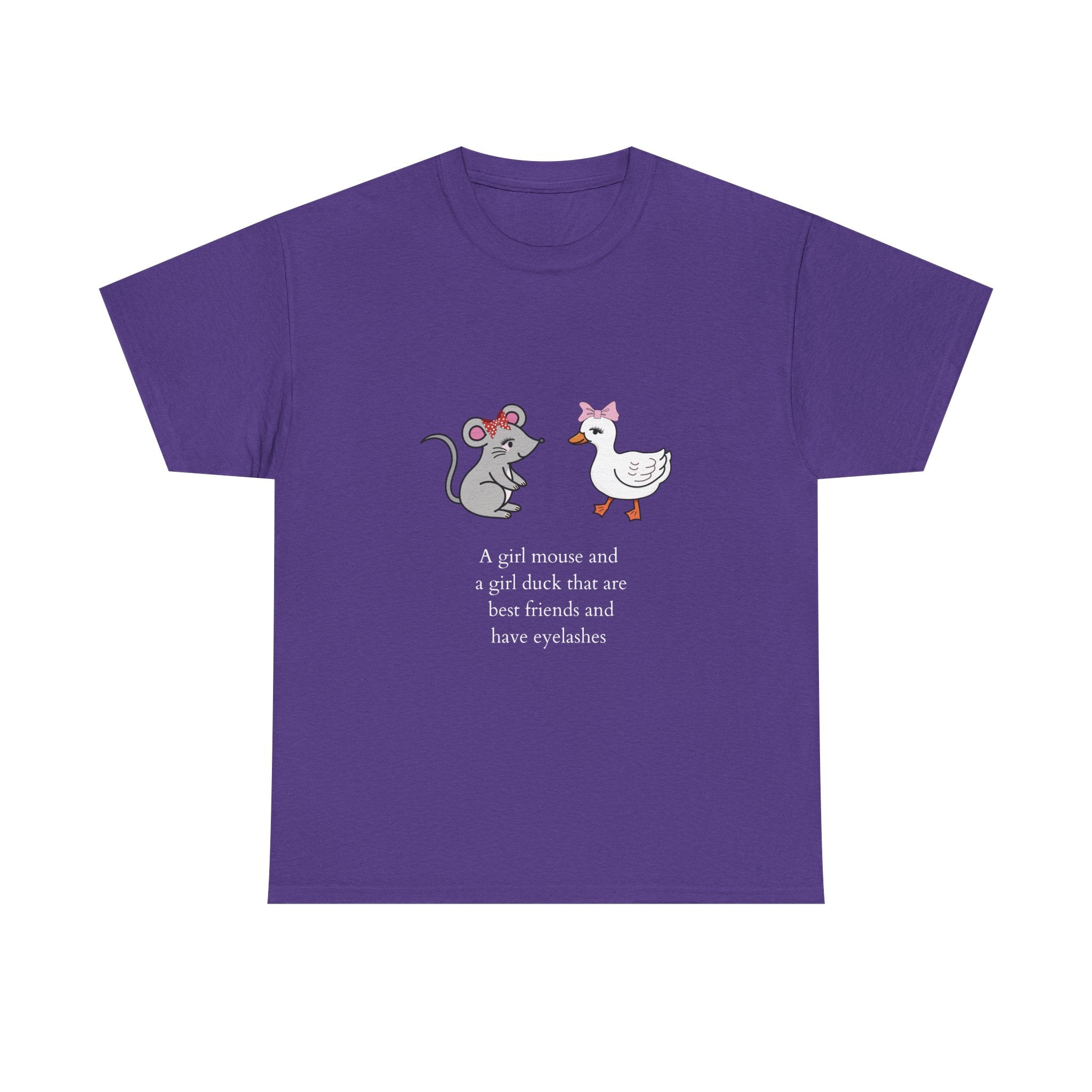 Girl Mouse & Girl Duck Tee - Black