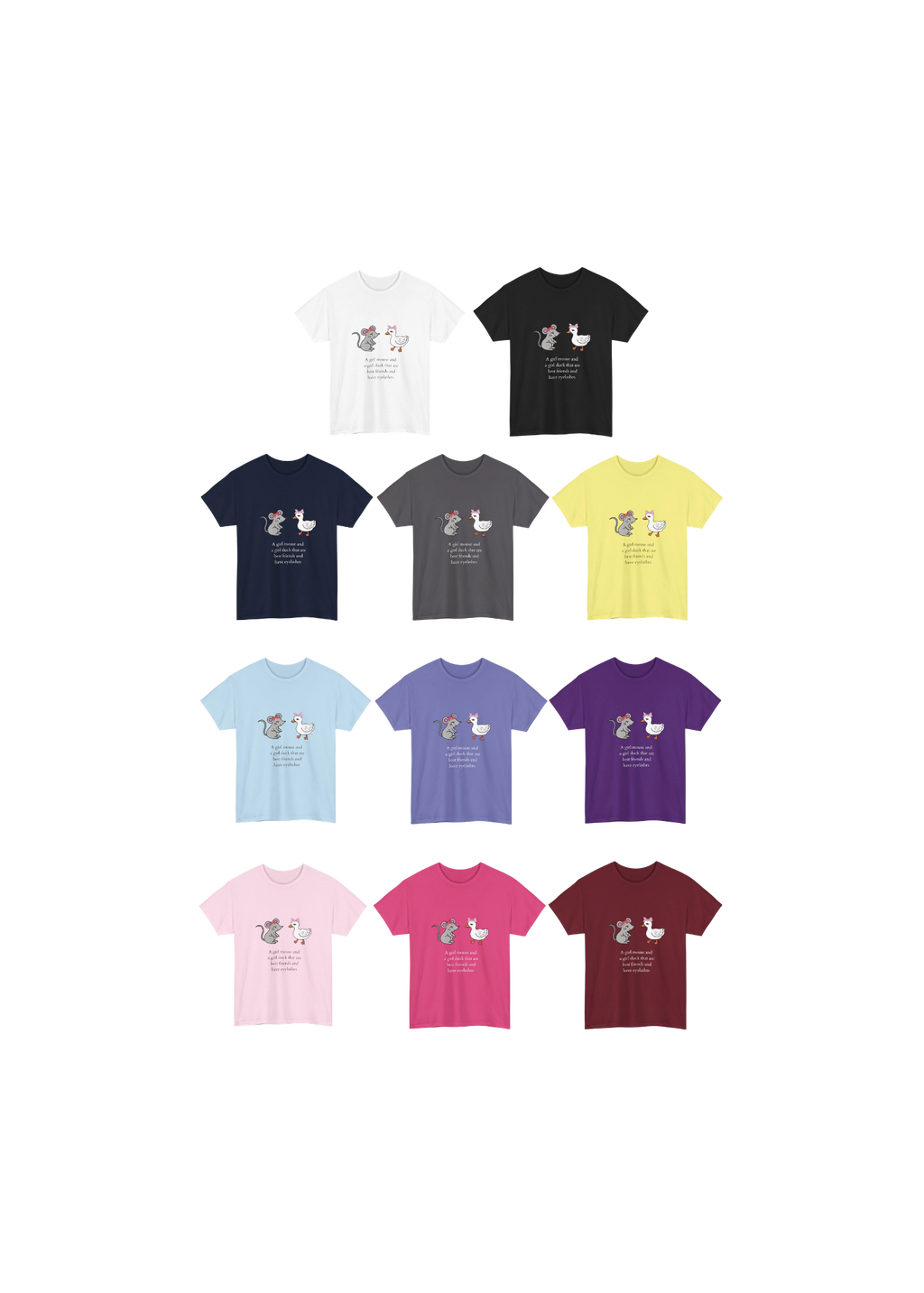 Girl Mouse & Girl Duck Tee